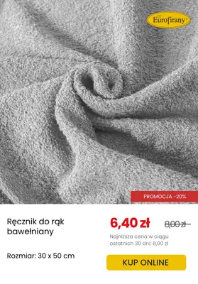 Eurofirany - gazetka promocyjna Ręczniki w SUPERCENACH! od czwartku 19.06  - strona 2 Eurofirany - gazetka promocyjna Ręczniki w SUPERCENACH! od czwartku 19.06  - strona 2