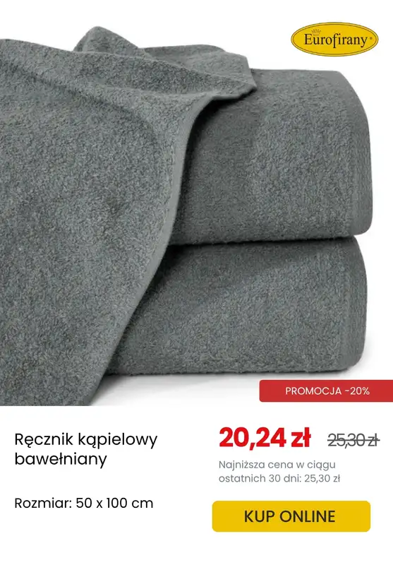 Eurofirany - gazetka promocyjna Ręczniki w SUPERCENACH! od czwartku 19.06  - strona 6