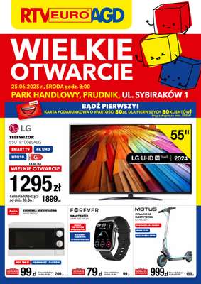 RTV EURO AGD - gazetka promocyjna WIELKIE OTWARCIE! PH PRUDNIK od środy 25.06 do niedzieli 29.06