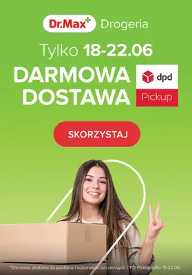 Dr.Max Drogeria - gazetka promocyjna Darmowa dostawa! od środy 18.06 do niedzieli 22.06 Dr.Max Drogeria - gazetka promocyjna Darmowa dostawa! od środy 18.06 do niedzieli 22.06