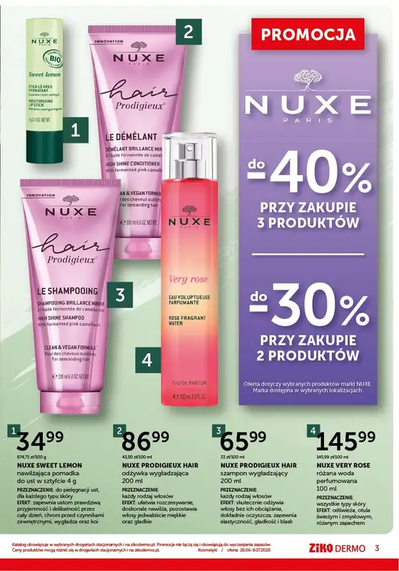 Ziko Dermo - gazetka promocyjna Gazetka Zmysłowa pielęgnacja od czwartku 26.06 do środy 09.07 - strona 3