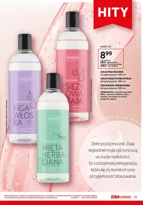 Ziko Dermo - gazetka promocyjna Gazetka Zmysłowa pielęgnacja od czwartku 26.06 do środy 09.07 - strona 15