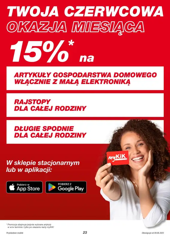 KiK - gazetka promocyjna Gazetka od poniedziałku 09.06 do poniedziałku 30.06 - strona 23