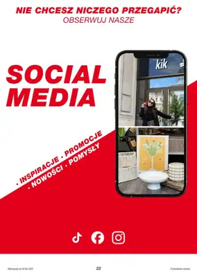 KiK - gazetka promocyjna Gazetka od poniedziałku 09.06 do poniedziałku 30.06 - strona 22