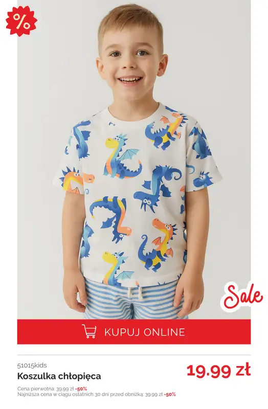 5.10.15 - gazetka promocyjna T-shirty na lato z wyprzedaży! od poniedziałku 23.06  - strona 19