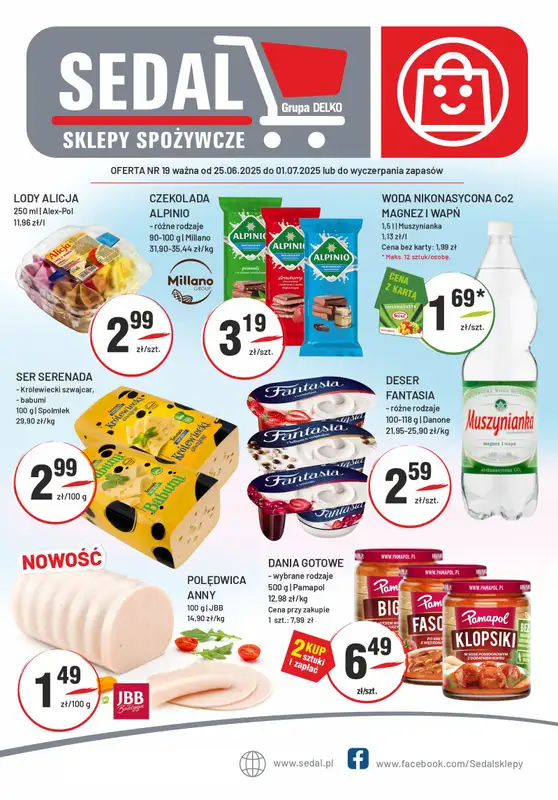 Sedal - gazetka promocyjna Gazetka od środy 25.06 do wtorku 01.07
