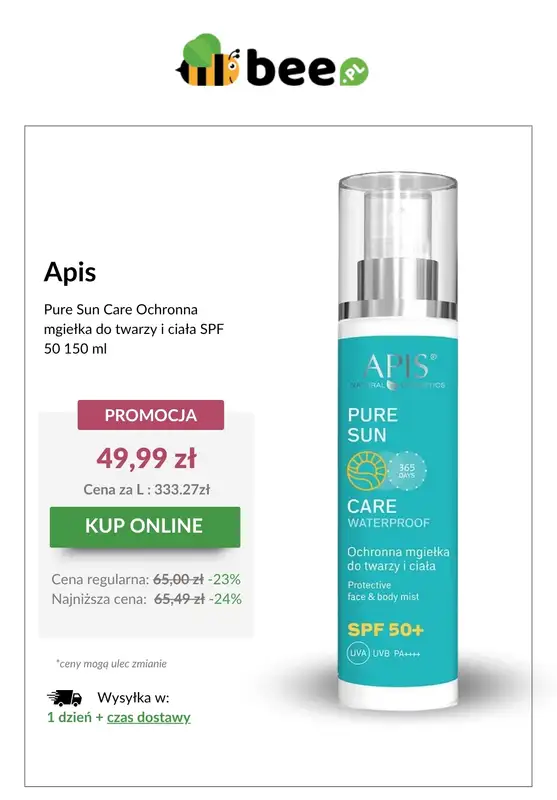 Bee.pl - gazetka promocyjna Ochrona przeciwsłoneczna od wtorku 24.06 do poniedziałku 30.06 - strona 4