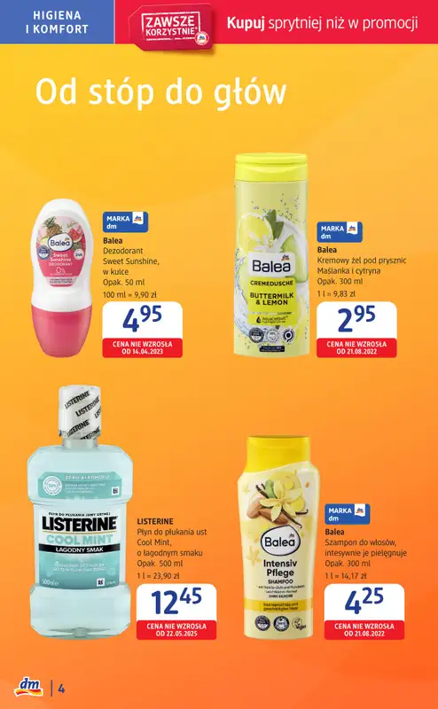 Drogerie DM - gazetka promocyjna Łódź, już otwarta nowa drogeria w CH M1 przy ul. Brzezińskiej 27/29 od czwartku 26.06 do soboty 05.07 - strona 4