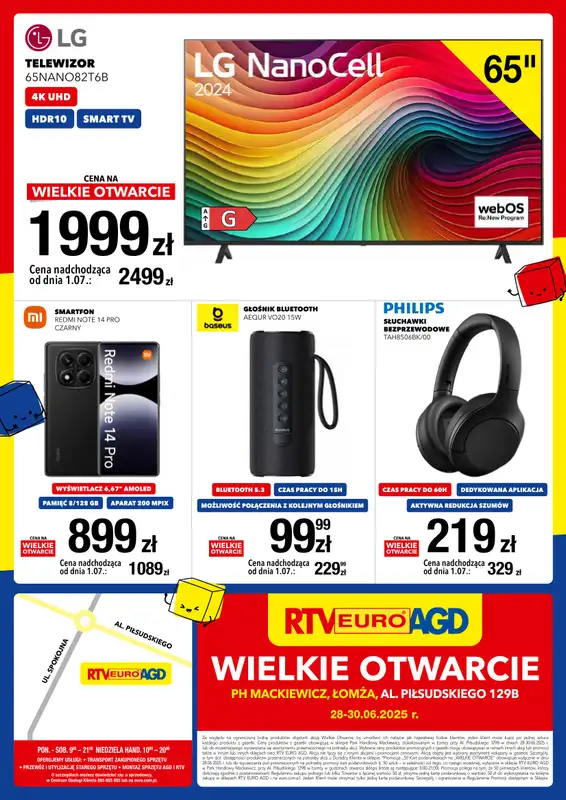 RTV EURO AGD - gazetka promocyjna WIELKIE OTWARCIE! PH ŁOMŻA od soboty 28.06 do poniedziałku 30.06 - strona 8