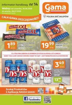Gama - gazetka promocyjna Gazetka od czwartku 26.06 do wtorku 08.07