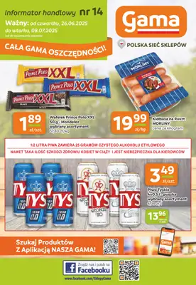 Gama - gazetka promocyjna Gazetka od czwartku 26.06 do wtorku 08.07 Gama - gazetka promocyjna Gazetka od czwartku 26.06 do wtorku 08.07