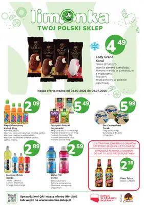 Limonka - gazetka promocyjna Gazetka od czwartku 03.07 do środy 09.07 Limonka - gazetka promocyjna Gazetka od czwartku 03.07 do środy 09.07
