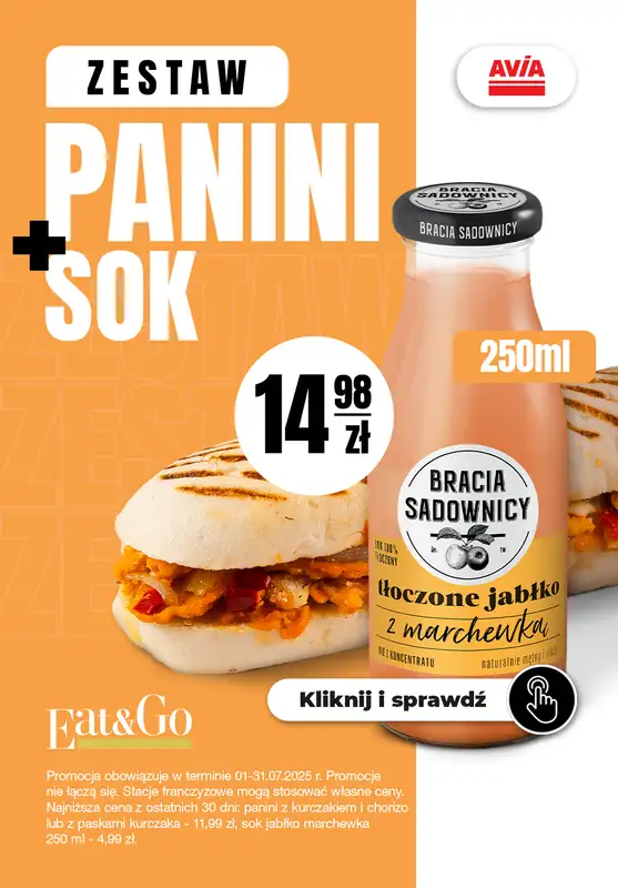 AVIA Stacje Paliw - gazetka promocyjna Promocja! od wtorku 01.07 do czwartku 31.07