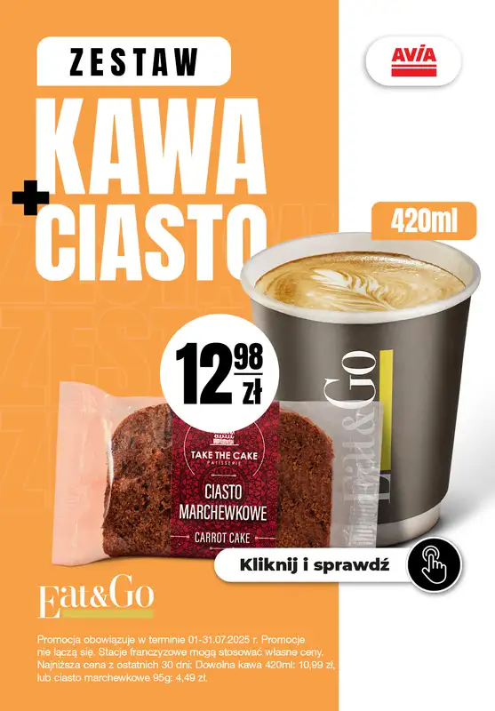 AVIA Stacje Paliw - gazetka promocyjna Promocja! od wtorku 01.07 do czwartku 31.07