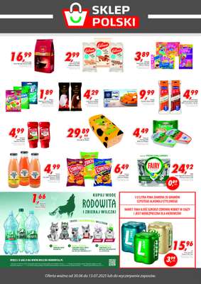 Sklep Polski - gazetka promocyjna Plakat promocyjny od poniedziałku 30.06 do niedzieli 13.07