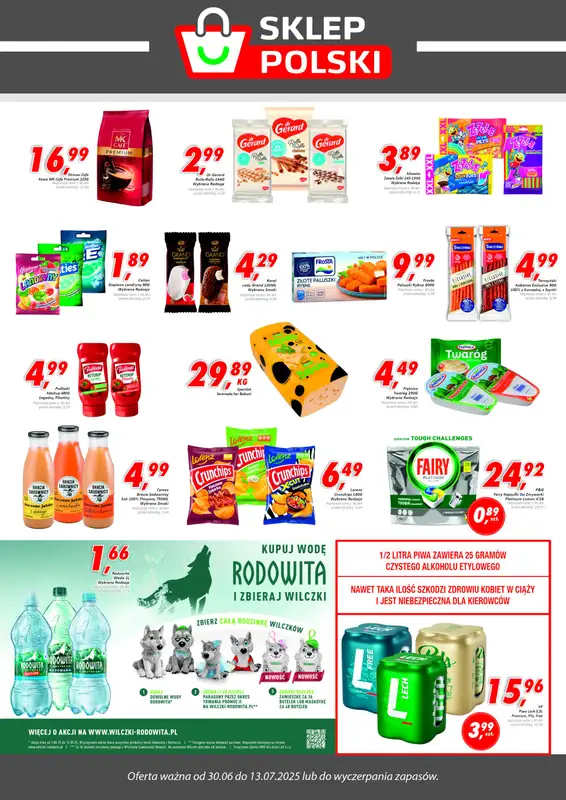 Sklep Polski - gazetka promocyjna Plakat promocyjny od poniedziałku 30.06 do niedzieli 13.07