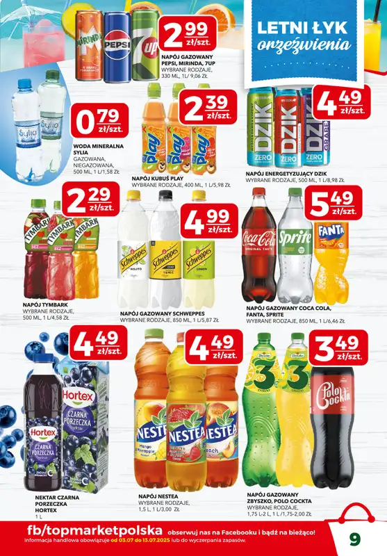 Top Market - gazetka promocyjna Gazetka od czwartku 03.07 do niedzieli 13.07 - strona 9