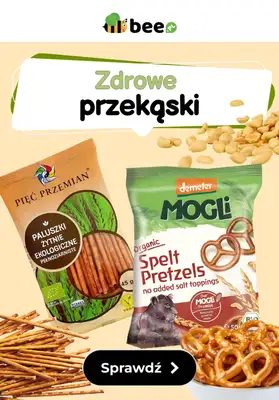 Bee.pl - gazetka promocyjna Zdrowe przekąski od poniedziałku 30.06 do niedzieli 06.07 Bee.pl - gazetka promocyjna Zdrowe przekąski od poniedziałku 30.06 do niedzieli 06.07
