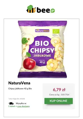 Bee.pl - gazetka promocyjna Zdrowe przekąski od poniedziałku 30.06 do niedzieli 06.07 - strona 7 Bee.pl - gazetka promocyjna Zdrowe przekąski od poniedziałku 30.06 do niedzieli 06.07 - strona 7