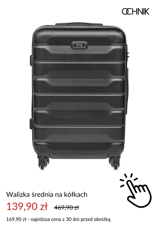 Ochnik - gazetka promocyjna Dodatkowe -20% na drugą i kolejną walizkę od poniedziałku 30.06  - strona 5