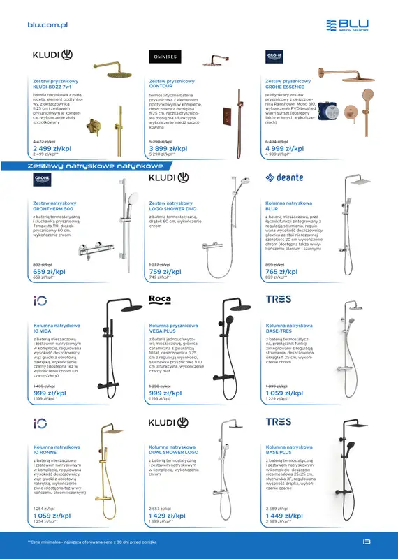 Blu Salony Łazienek - gazetka promocyjna Gazetka od wtorku 01.07 do piątku 31.10 - strona 13