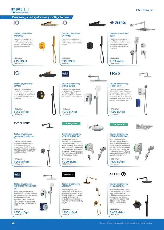 Blu Salony Łazienek - gazetka promocyjna Gazetka od wtorku 01.07 do piątku 31.10 - strona 12
