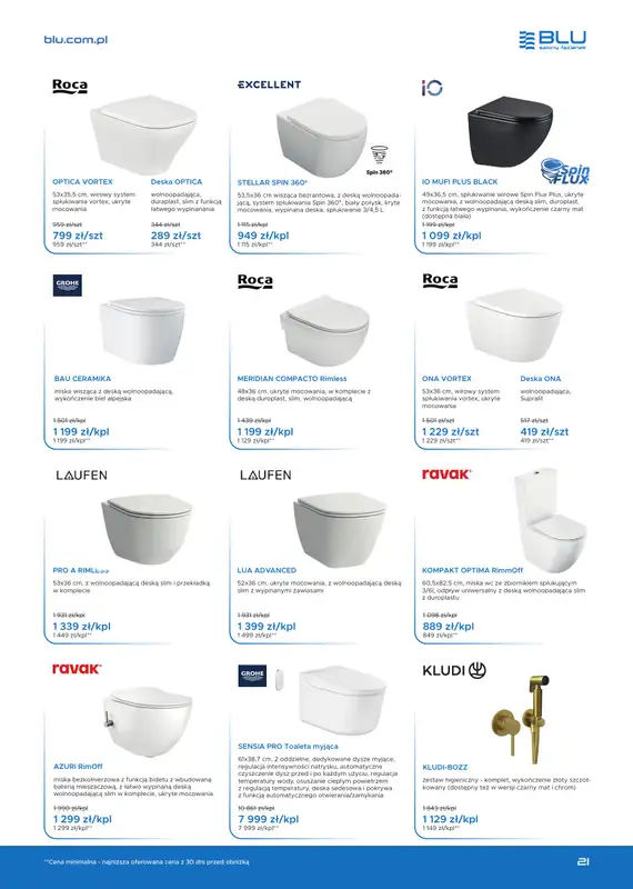 Blu Salony Łazienek - gazetka promocyjna Gazetka od wtorku 01.07 do piątku 31.10 - strona 21