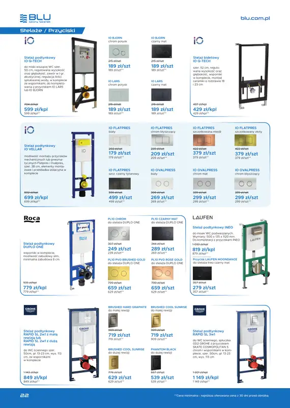 Blu Salony Łazienek - gazetka promocyjna Gazetka od wtorku 01.07 do piątku 31.10 - strona 22