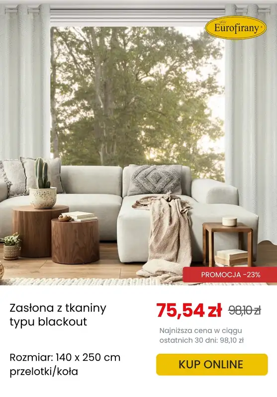 Eurofirany - gazetka promocyjna Zasłony zaciemniające w supercenach! od poniedziałku 30.06  - strona 5