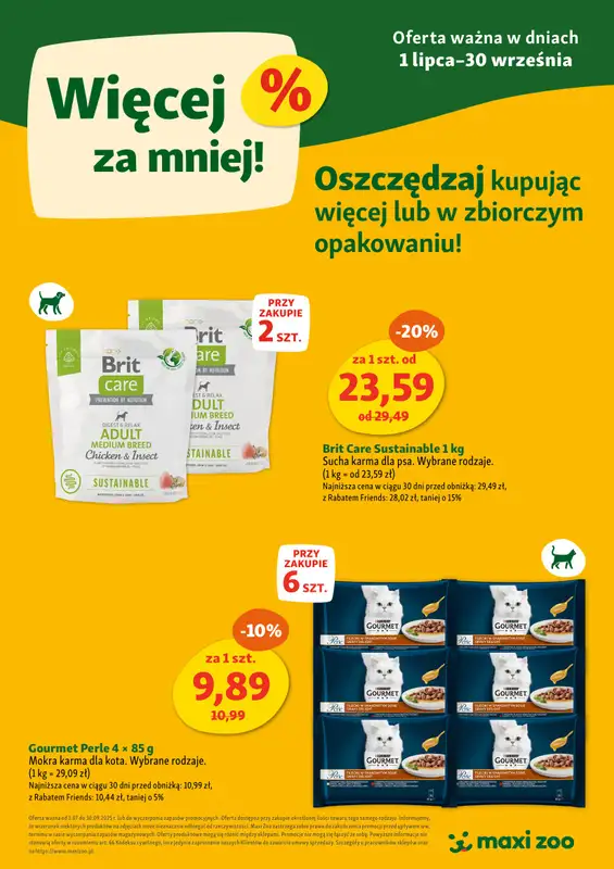 MAXI ZOO - gazetka promocyjna Maxi Zoo - Więcej za mniej! od wtorku 01.07 do czwartku 31.07