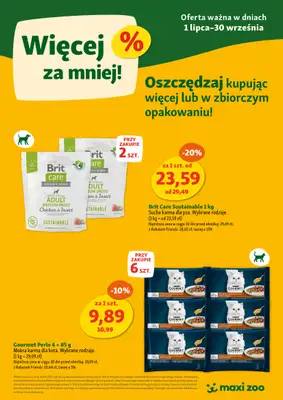 MAXI ZOO - gazetka promocyjna Maxi Zoo - Więcej za mniej! od wtorku 01.07 do czwartku 31.07 MAXI ZOO - gazetka promocyjna Maxi Zoo - Więcej za mniej! od wtorku 01.07 do czwartku 31.07