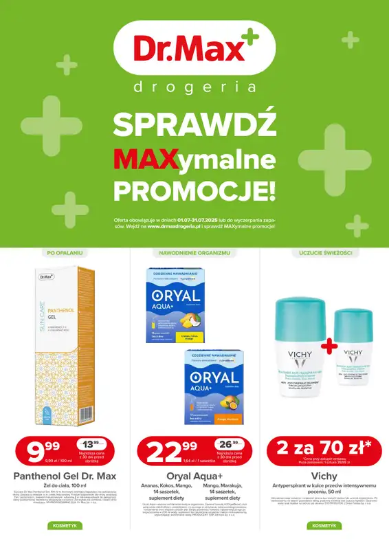 Dr.Max Drogeria - gazetka promocyjna MAXymalne promocje! od środy 02.07 do czwartku 31.07