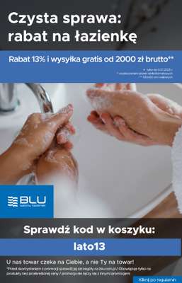 Blu Salony Łazienek - gazetka promocyjna Czysta sprawa: rabat na łazienkę od środy 02.07 do środy 09.07