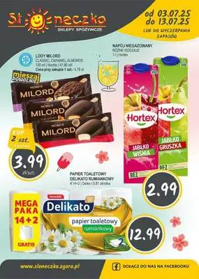 Słoneczko - gazetka promocyjna Gazetka od czwartku 03.07 do niedzieli 13.07 Słoneczko - gazetka promocyjna Gazetka od czwartku 03.07 do niedzieli 13.07
