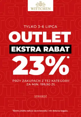 Wittchen - gazetka promocyjna Extra rabat 23% od czwartku 03.07 do niedzieli 06.07 Wittchen - gazetka promocyjna Extra rabat 23% od czwartku 03.07 do niedzieli 06.07
