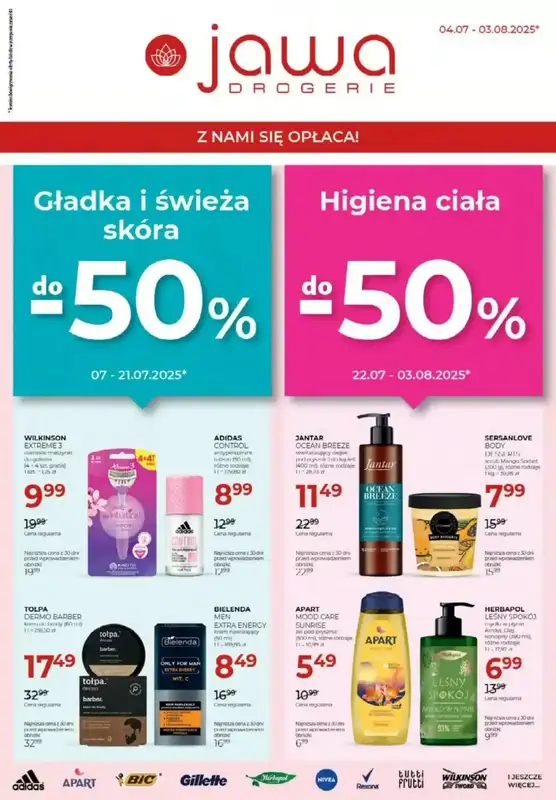 Drogerie Jawa - gazetka promocyjna Gazetka od piątku 04.07 do niedzieli 03.08