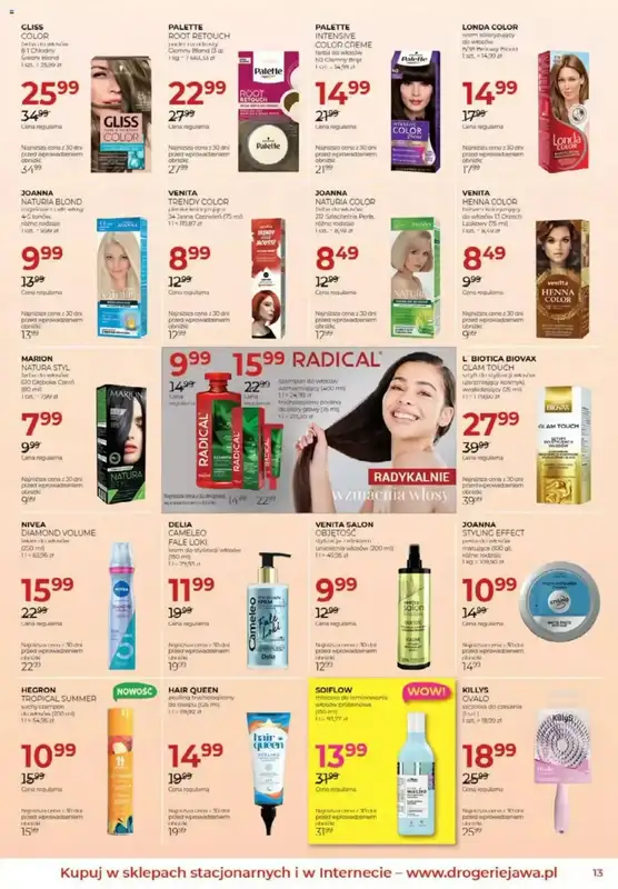 Drogerie Jawa - gazetka promocyjna Gazetka od piątku 04.07 do niedzieli 03.08 - strona 13