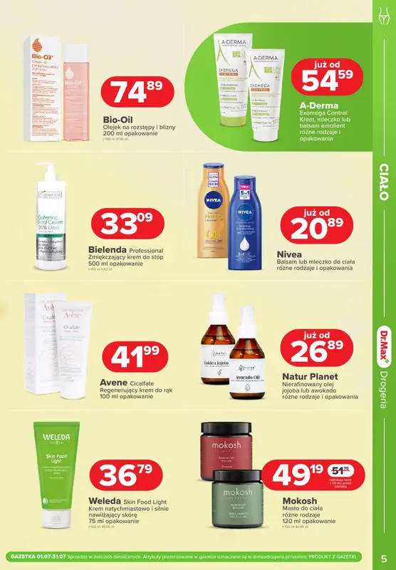 Dr.Max Drogeria - gazetka promocyjna Gazetka od piątku 04.07 do czwartku 31.07 - strona 5
