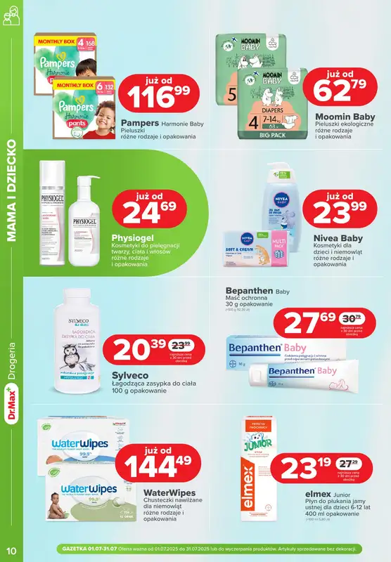 Dr.Max Drogeria - gazetka promocyjna Gazetka od piątku 04.07 do czwartku 31.07 - strona 10