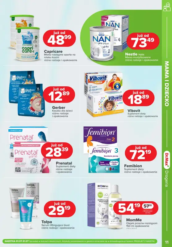 Dr.Max Drogeria - gazetka promocyjna Gazetka od piątku 04.07 do czwartku 31.07 - strona 11
