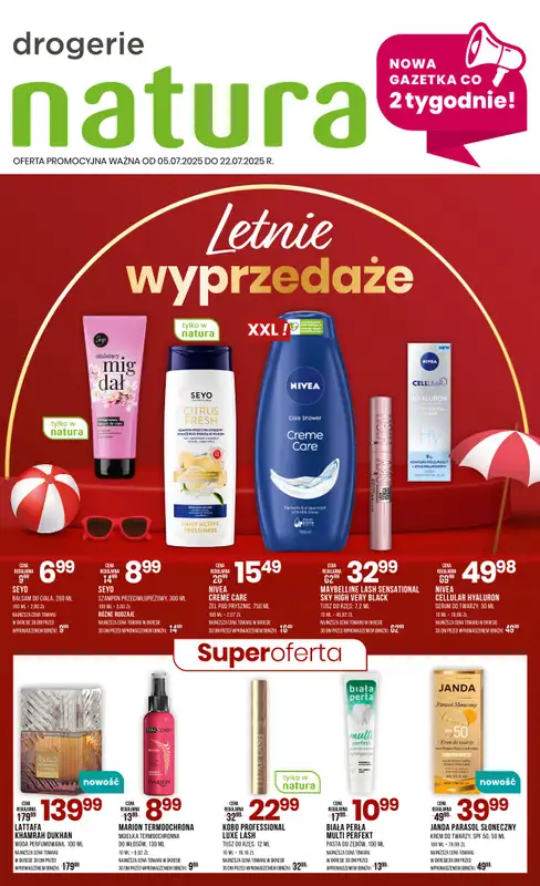 Drogerie Natura - gazetka promocyjna Gazetka od soboty 05.07 do wtorku 22.07