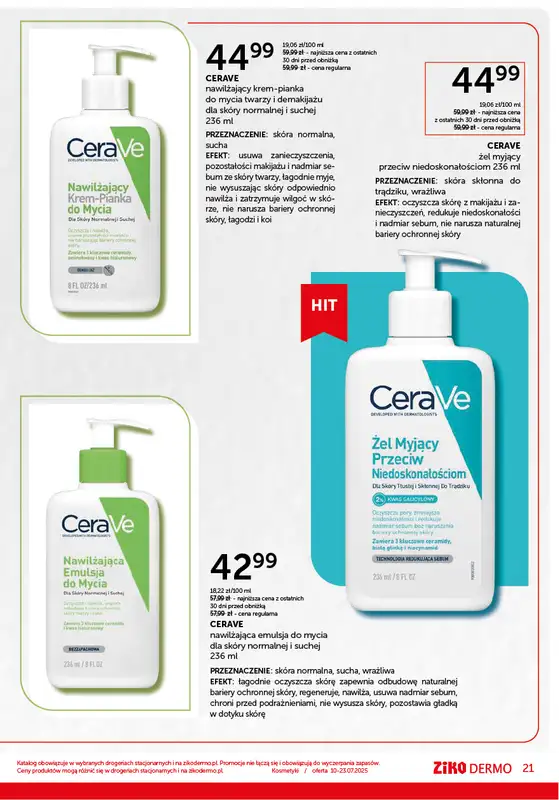 Ziko Dermo - gazetka promocyjna Gazetka od czwartku 10.07 do środy 23.07 - strona 21