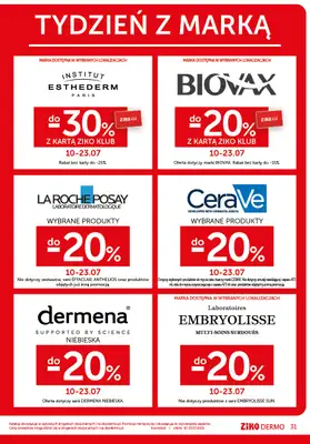 Ziko Dermo - gazetka promocyjna Gazetka od czwartku 10.07 do środy 23.07 - strona 31