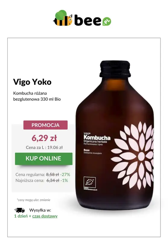 Bee.pl - gazetka promocyjna Bestsellerowa kombucha w SUPERCENIE! od poniedziałku 07.07 do niedzieli 13.07 - strona 3