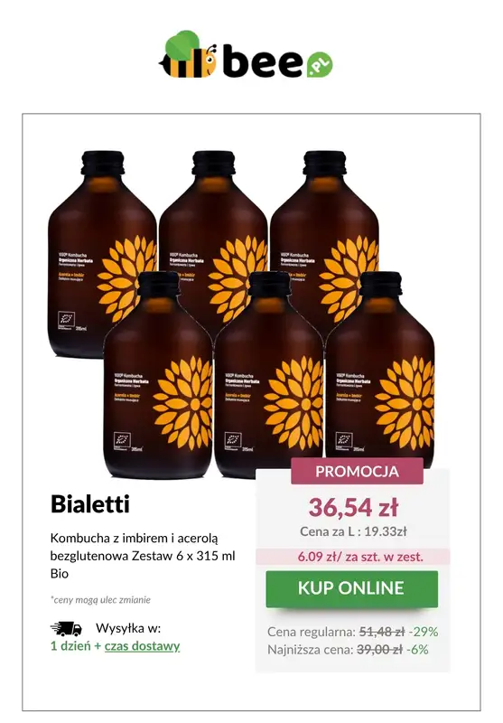 Bee.pl - gazetka promocyjna Bestsellerowa kombucha w SUPERCENIE! od poniedziałku 07.07 do niedzieli 13.07 - strona 5