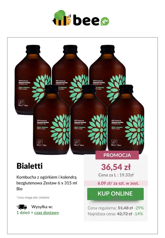Bee.pl - gazetka promocyjna Bestsellerowa kombucha w SUPERCENIE! od poniedziałku 07.07 do niedzieli 13.07 - strona 6