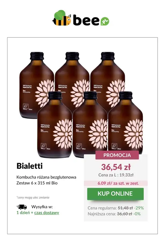 Bee.pl - gazetka promocyjna Bestsellerowa kombucha w SUPERCENIE! od poniedziałku 07.07 do niedzieli 13.07 - strona 4