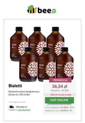 Bee.pl - gazetka promocyjna Bestsellerowa kombucha w SUPERCENIE! od poniedziałku 07.07 do niedzieli 13.07 - strona 4 Bee.pl - gazetka promocyjna Bestsellerowa kombucha w SUPERCENIE! od poniedziałku 07.07 do niedzieli 13.07 - strona 4