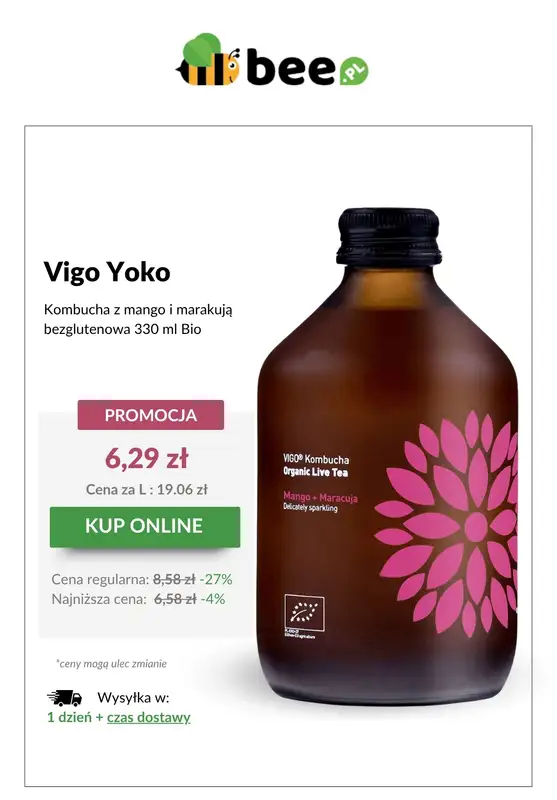Bee.pl - gazetka promocyjna Bestsellerowa kombucha w SUPERCENIE! od poniedziałku 07.07 do niedzieli 13.07 - strona 2