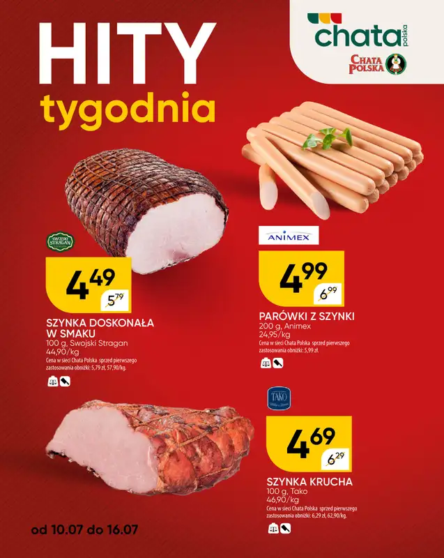 Chata Polska - gazetka promocyjna Hity tygodnia od czwartku 10.07 do środy 16.07 - strona 3
